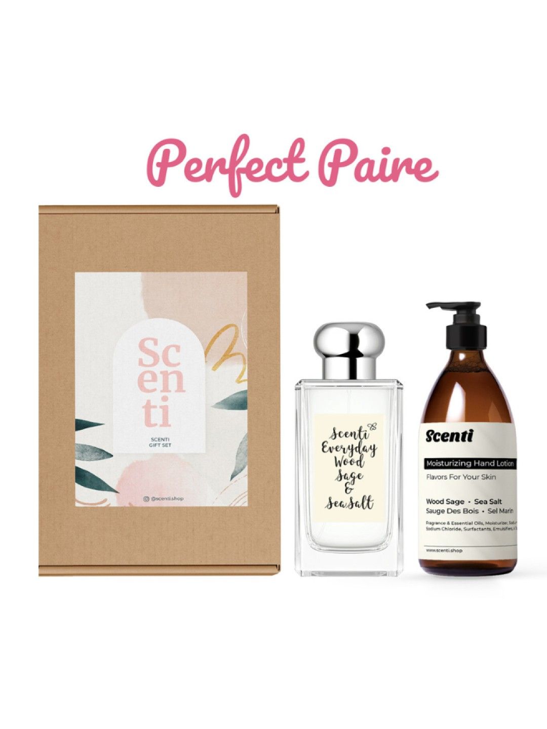 Scenti Gift Set Perfect Paire EDC Fragrance with Lotion (Wood Sage and Sea Salt- Image 2)