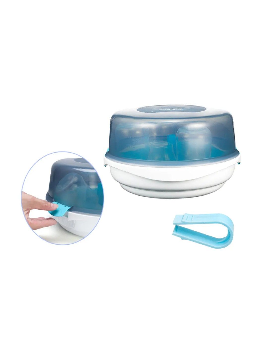 Momeasy Microwave Steriliser with 9oz Wide-Neck Anti-Colic Feeding Bottle (No Color- Image 2)
