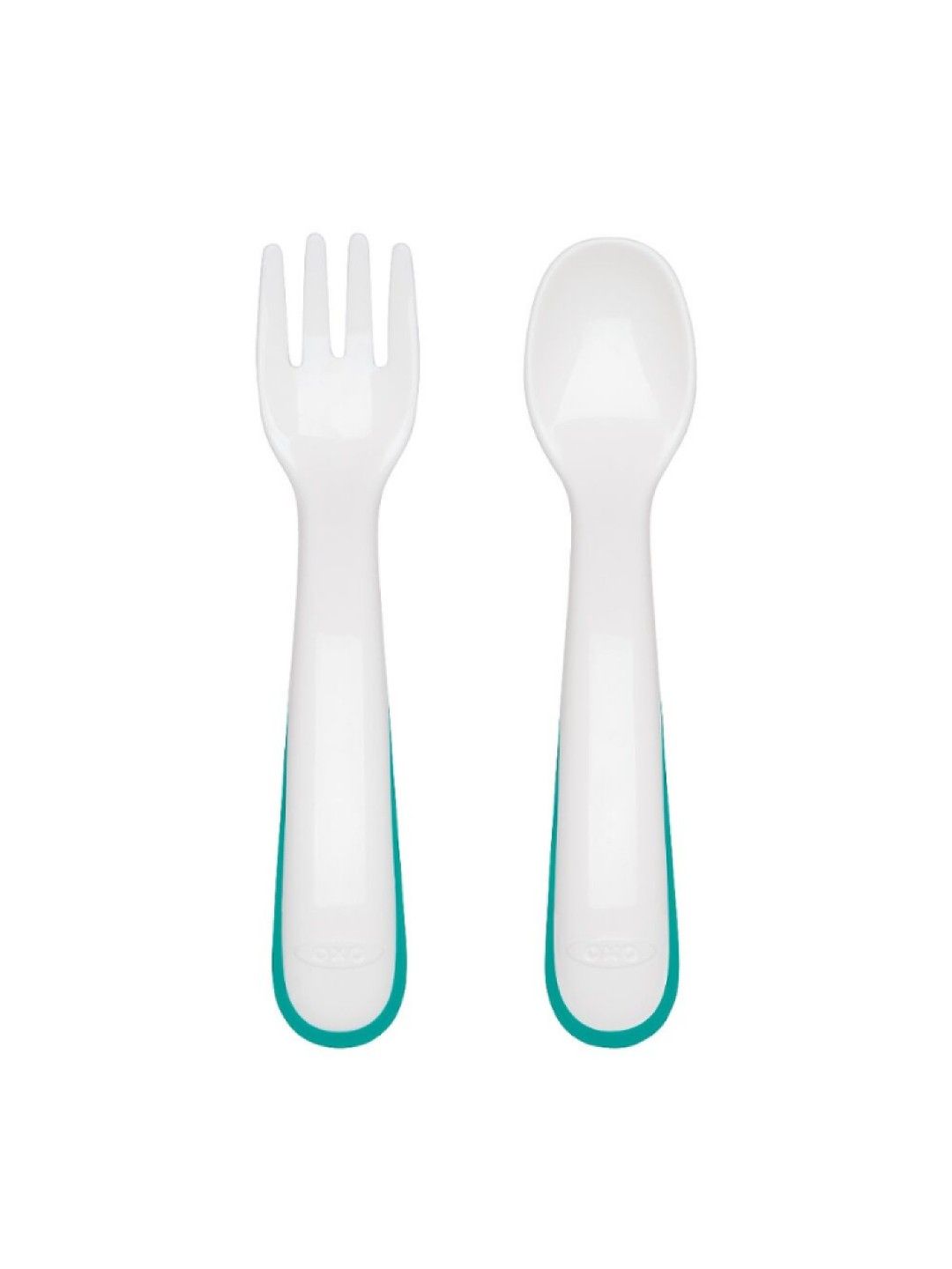 Oxo Tot On The Go Plastic Fork and Spoon (Teal- Image 2)