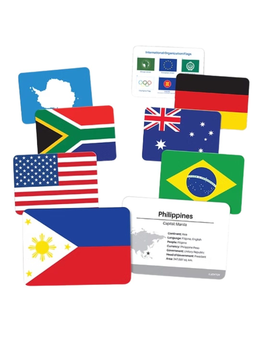 Joytoy Flags of the World Flashcards (No Color- Image 2)