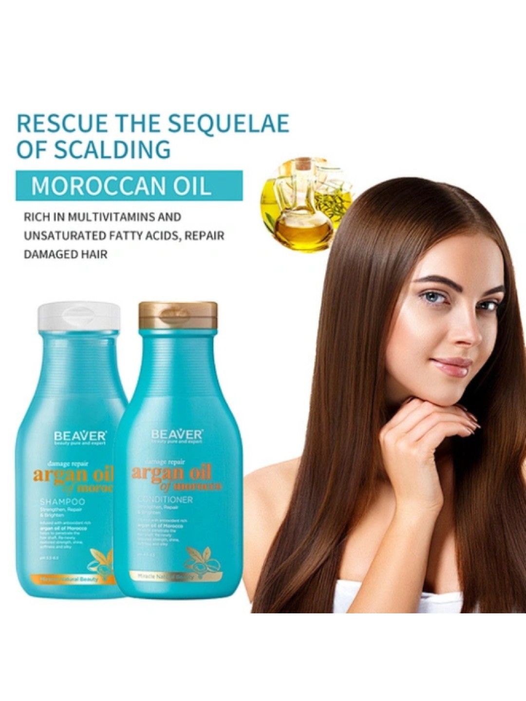 Beaver Beauty Argan Oil & Keratin Shampoo 350ml (No Color- Image 2)