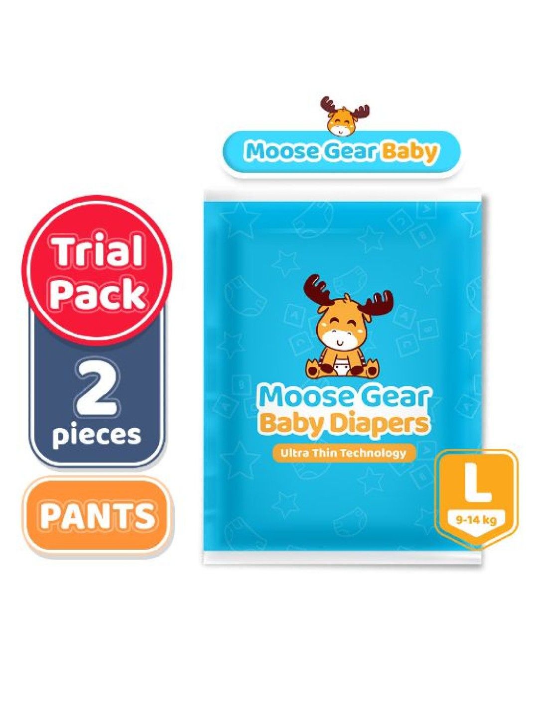 Moose Gear Baby Pants Diapers Trial Pack Large (2pcs) (No Color- Image 2)