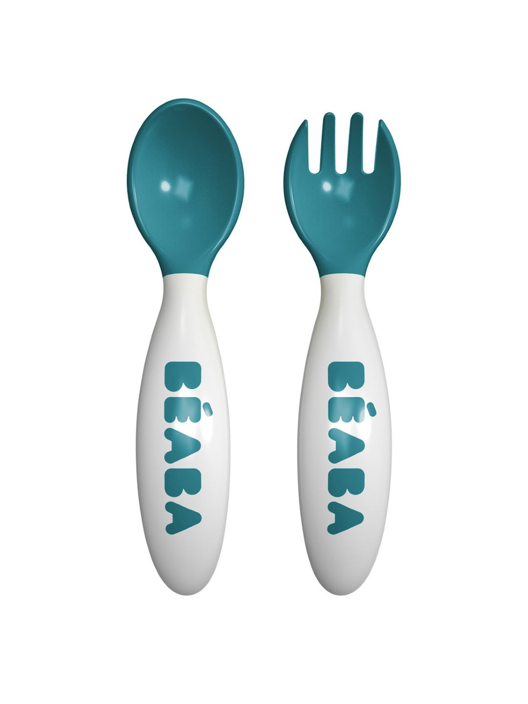 Beaba Training Fork & Spoon Set 2nd age (Blue- Image 1)