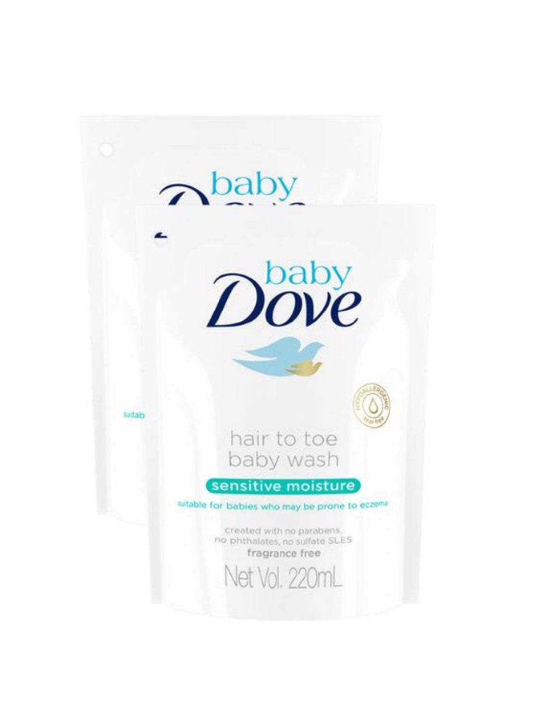 Baby Dove Buy 2 Baby Dove Hair to Toe Wash Sensitive Moisture Refill 220ml at 30% Off (No Color- Image 3)