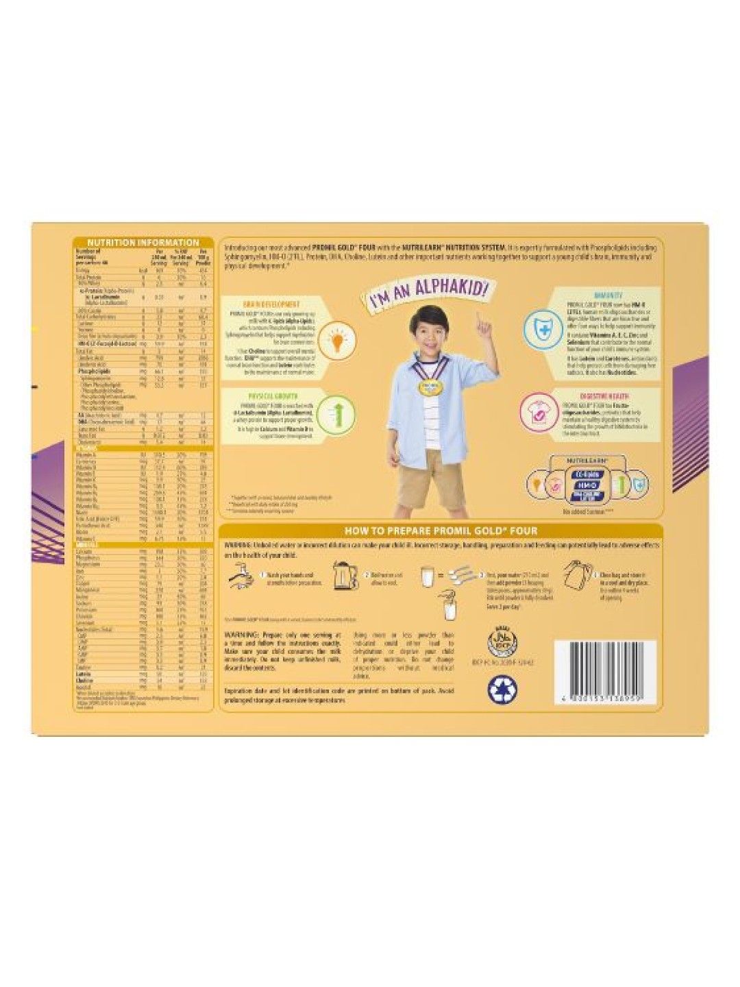 Promil Gold Four Powdered Milk Drink for Pre-schoolers (1.8kg) Bundle of 3 - Subscription (No Color- Image 2)