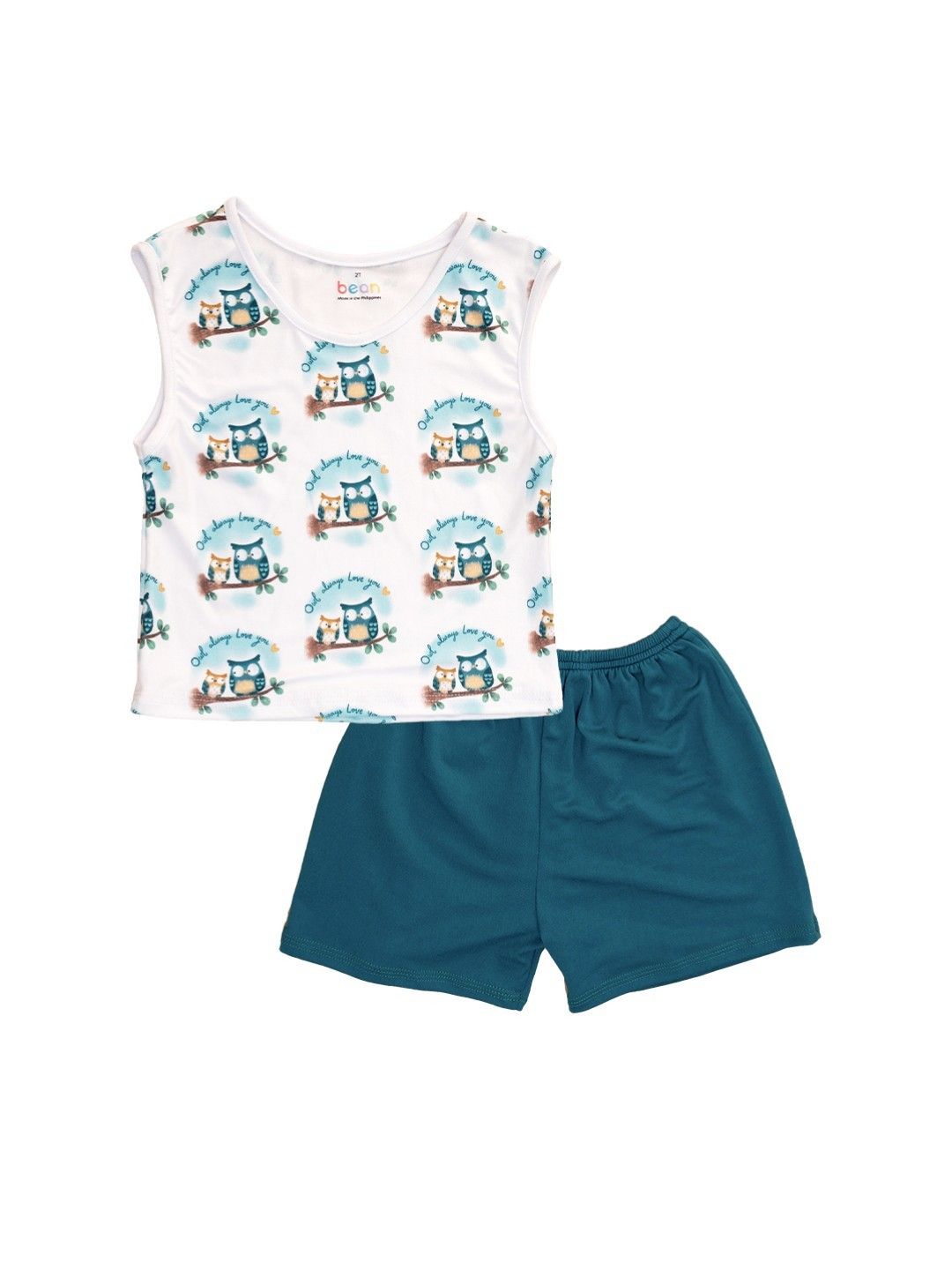 bean fashion Play Tank Tops & Shorts by Robert Alejandro (Jeepney and Owl) - Set of 2 (No Color- Image 3)