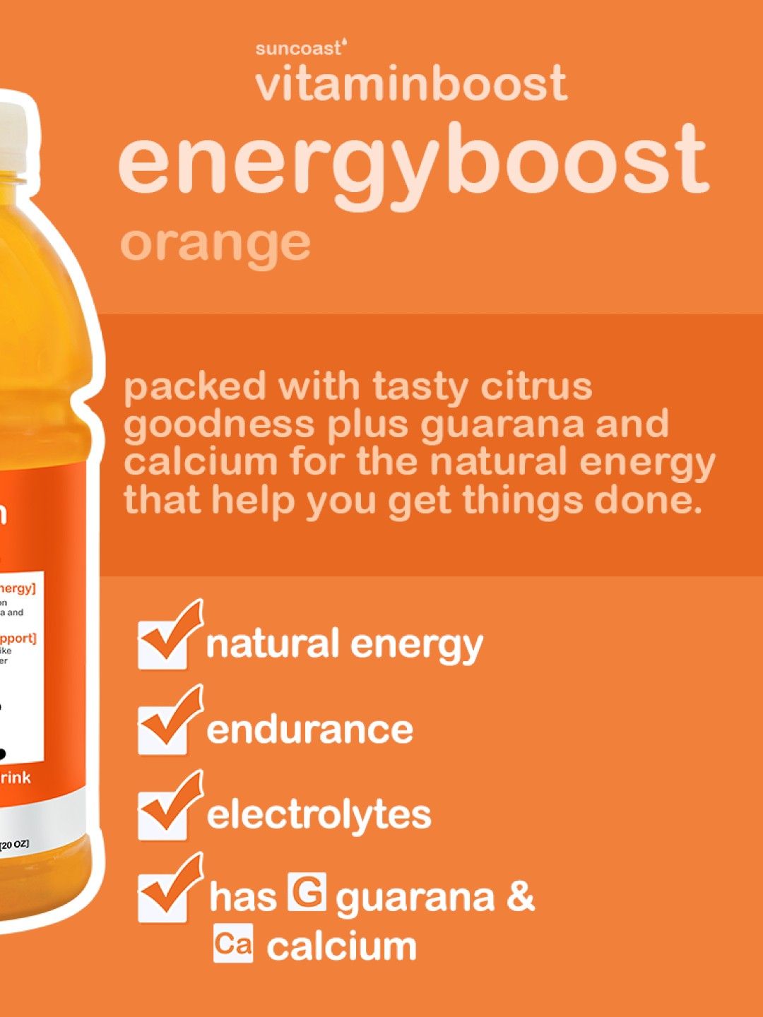 Vitamin Boost Energyboost Orange Vitamin Drink 600ml (Pack of 6) (No Color- Image 3)