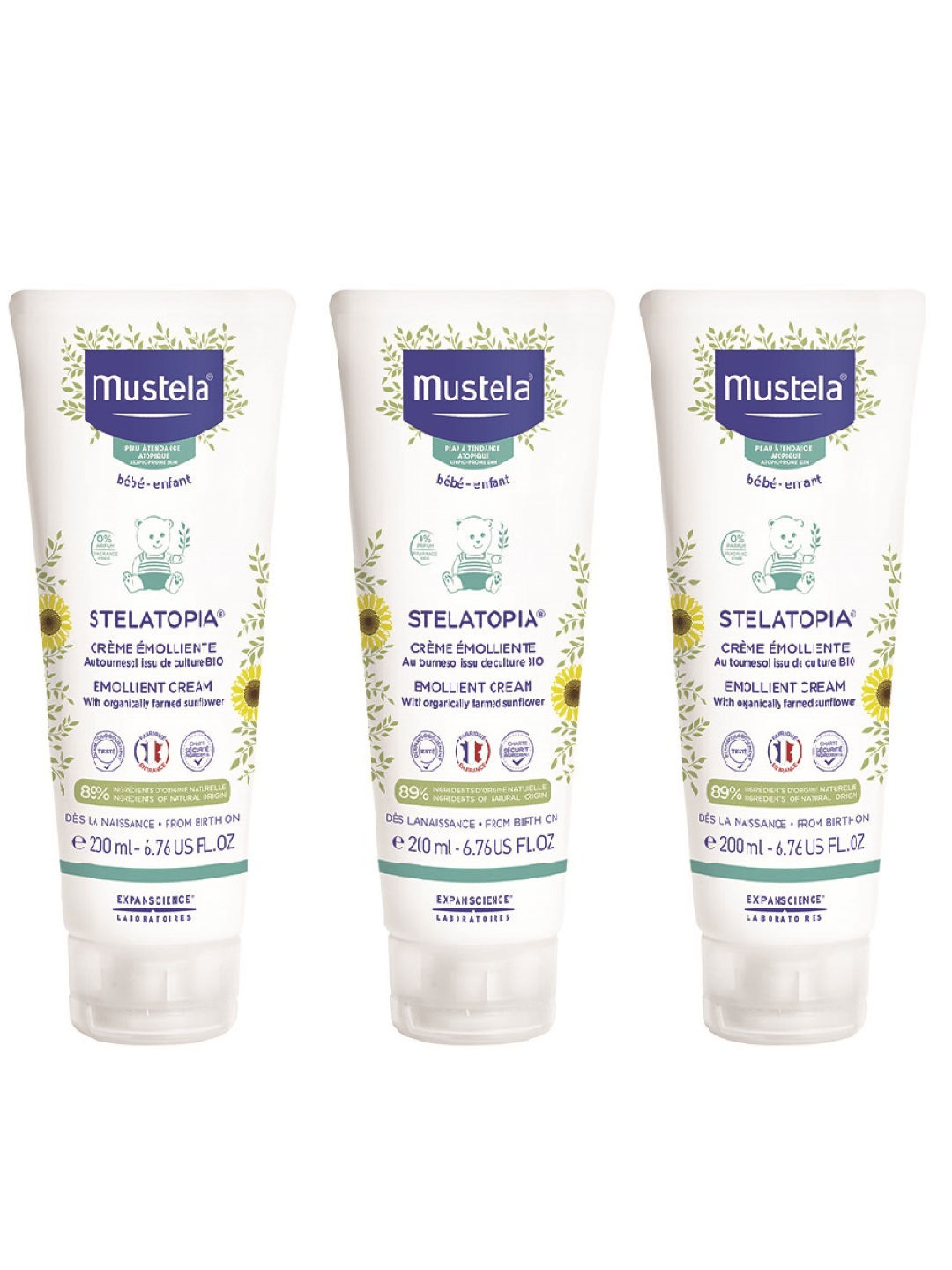 Mustela PACK Stelatopia Washing oil 50 ml + Emolient cream 200 ml