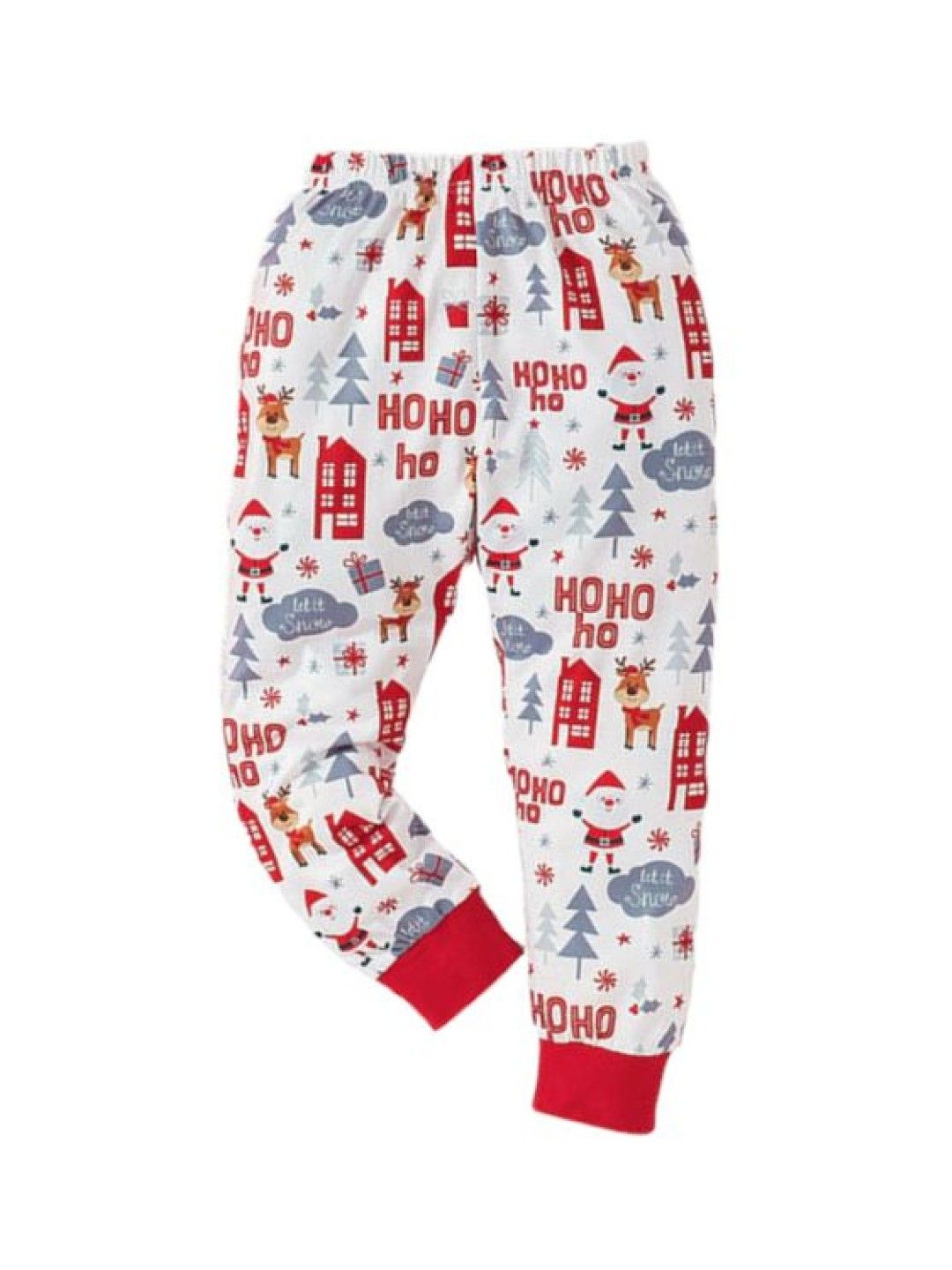 Cottonkind 3-Piece Ho Ho Ho Merry Christmas Pajama Set (Red- Image 2)