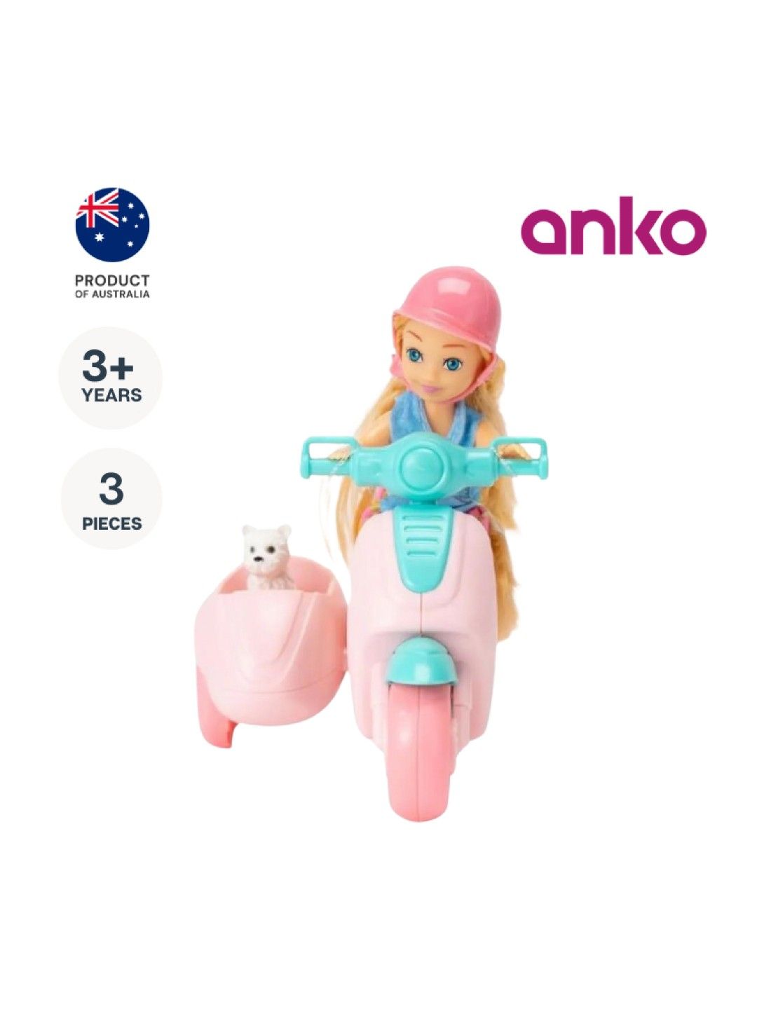 Anko 3-Piece Mini Doll & Vespa Set