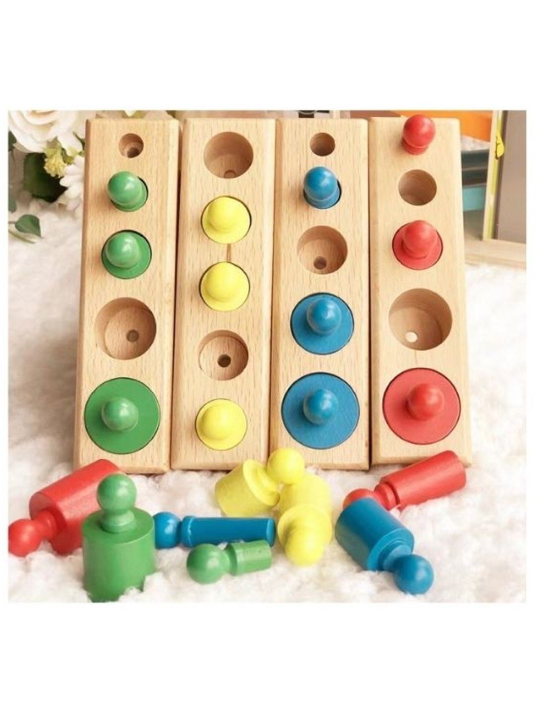 Hungry Hippo PH Montessori Wooden Colored Cylinder (No Color- Image 3)