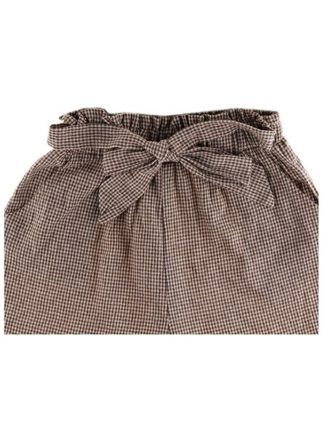 Seams 195 Fun Gingham Cropped Pants (Khaki- Image 3)