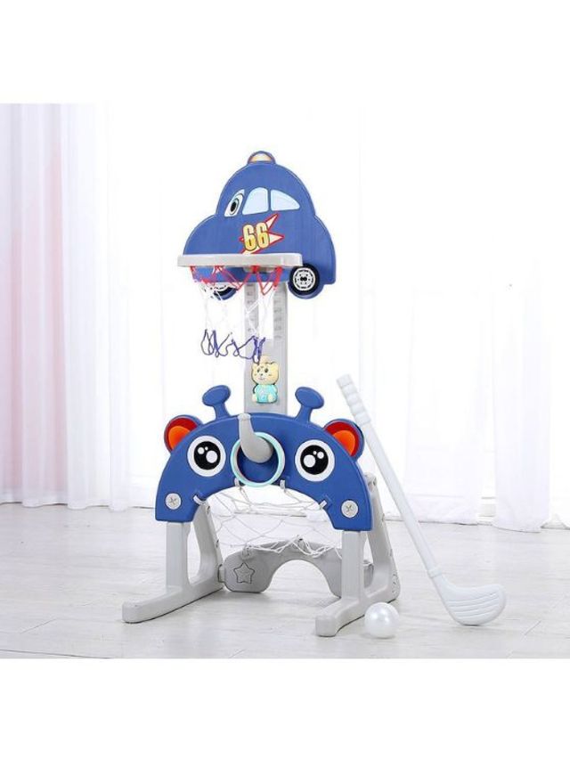 Hungry Hippo PH Car 5in1 Basketball Stand (Blue)