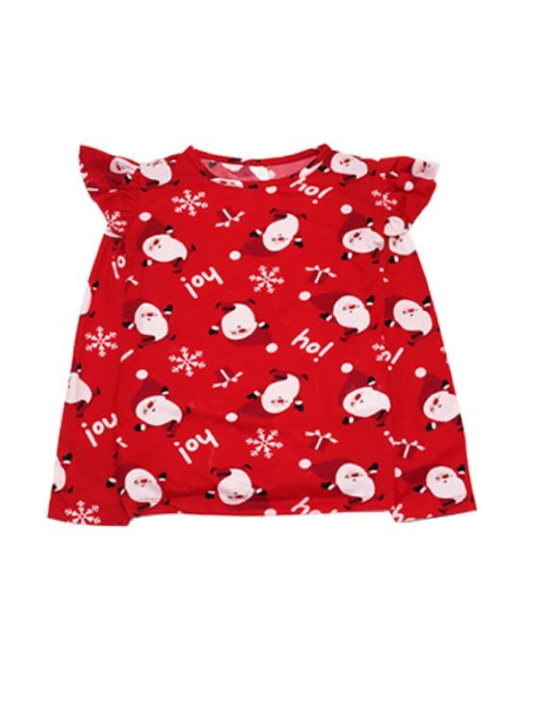 bean fashion Merry Jammies Ruffled Longsleeves Pajama Set (Red- Image 3)