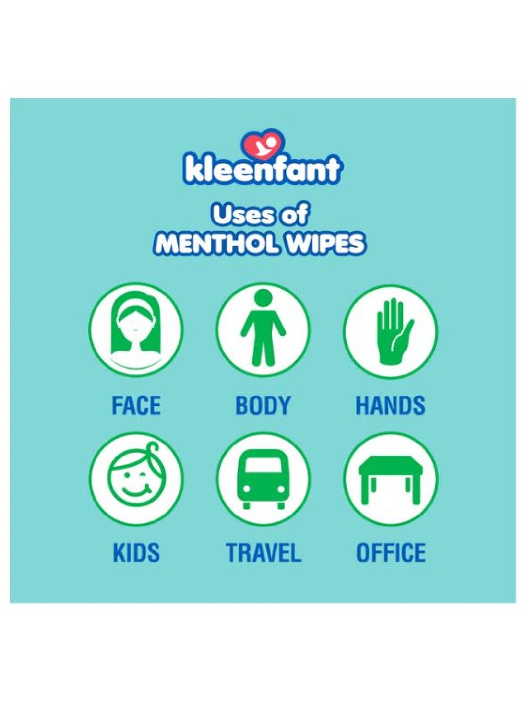 Kleenfant Menthol Scent Cleansing Wipes (21 Sheets) Pack of 10 (No Color- Image 3)