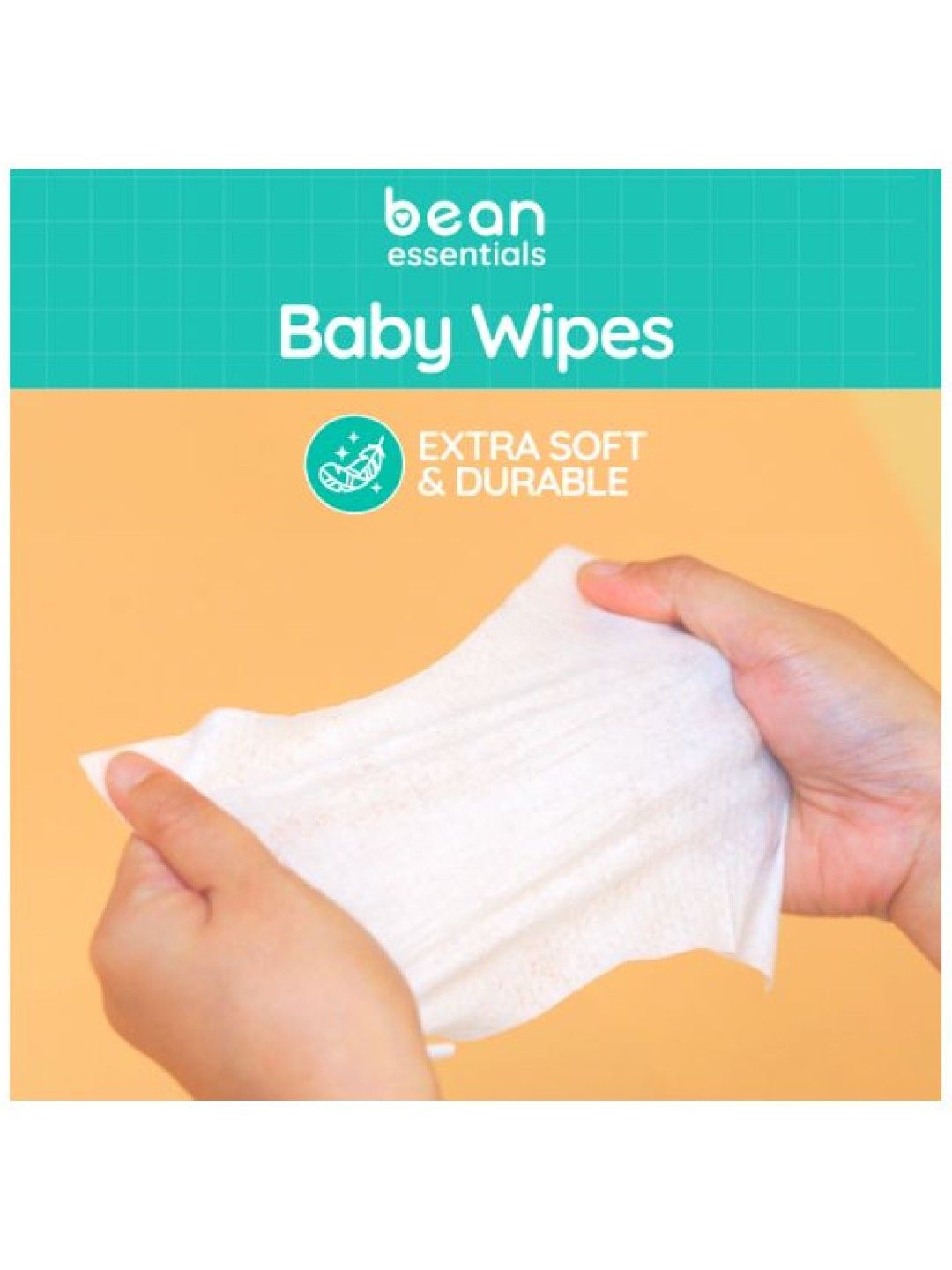 bean essentials Baby Wipes Powder Scent 100 sheets (No Color- Image 3)