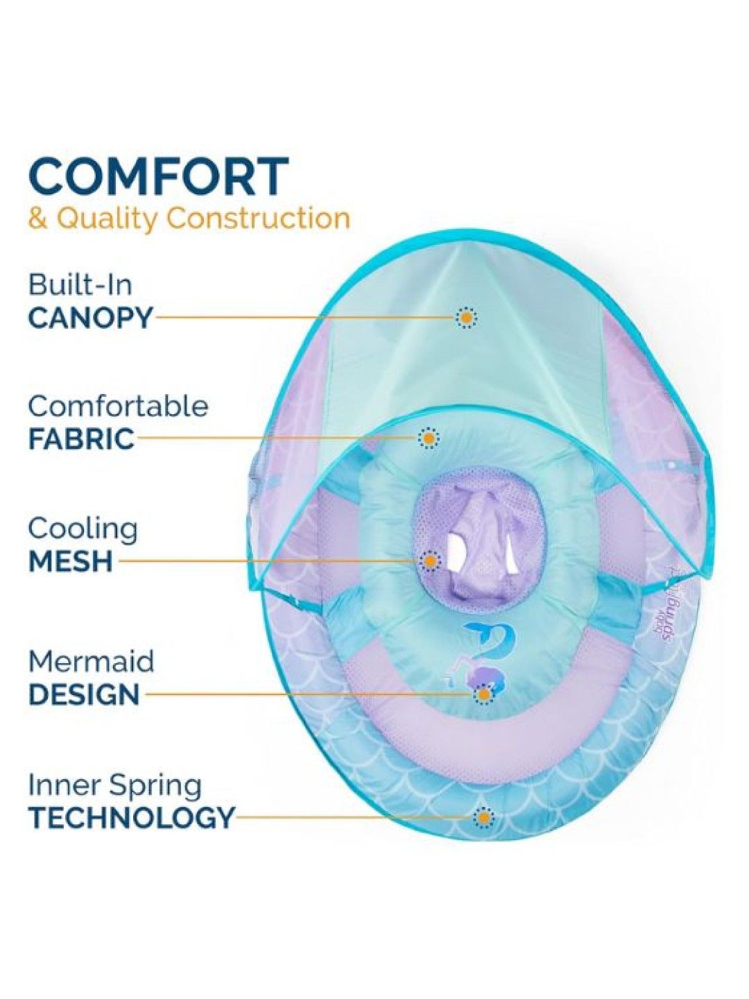 SwimWays Baby Spring Float (Mermaid- Image 3)