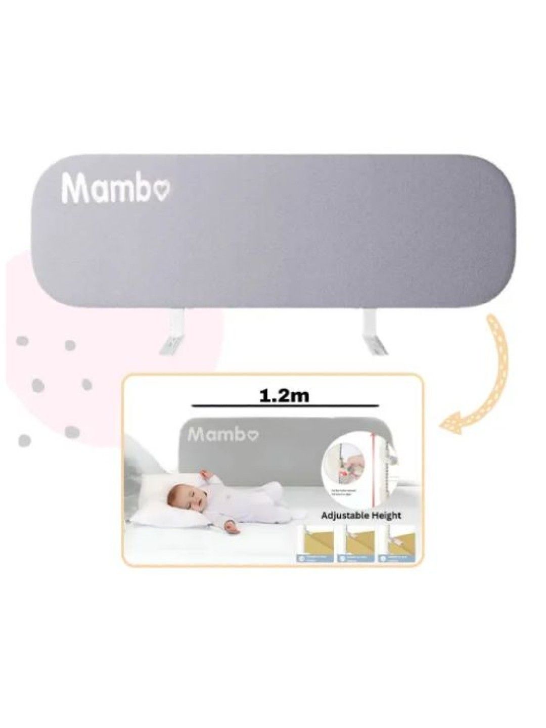 Mambo Foldable Bed Rail (1.2m)