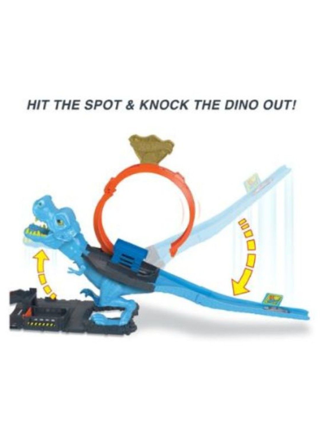 Hot Wheels City Track Set Race, T-Rex Loop Stunt and Race Playset (No Color- Image 2)