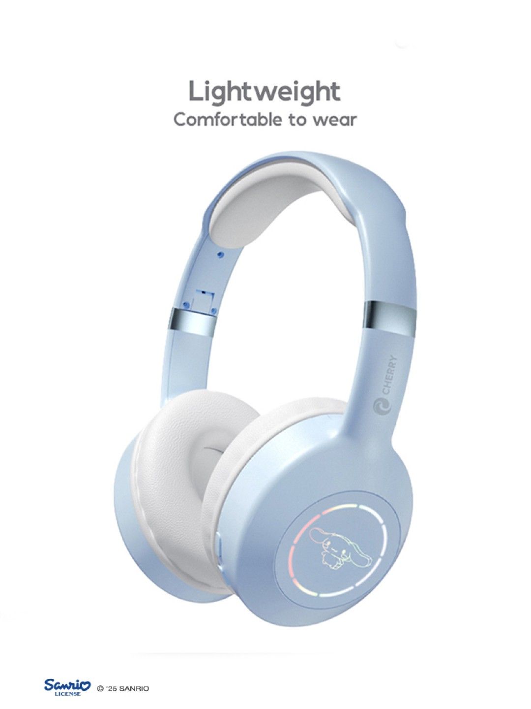 Cherry Sanrio Characters Cinnamoroll Bluetooth Headphones (No Color- Image 3)