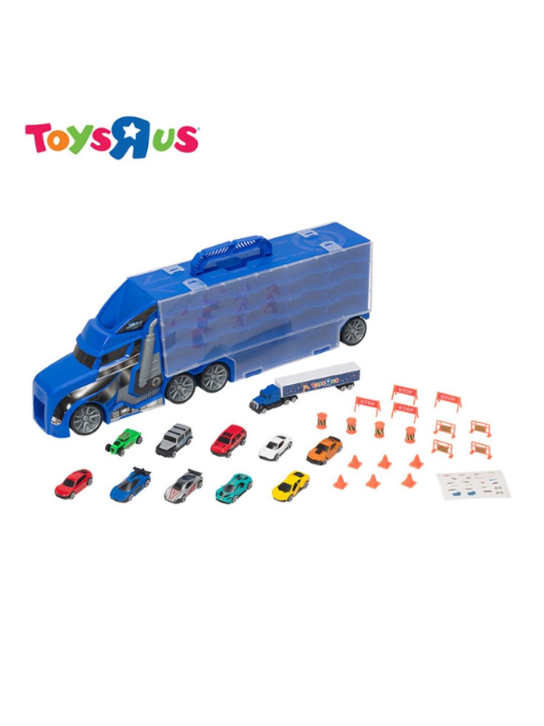 Toys R Us Speed City Stunt Transporter with 11 Vehicles (Blue) (No Color- Image 2)