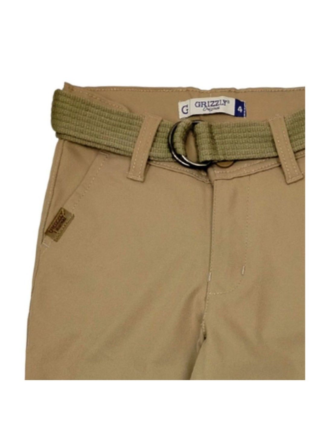 Grizzly Boys Round Waist Band Twill Pants (Khaki- Image 3)