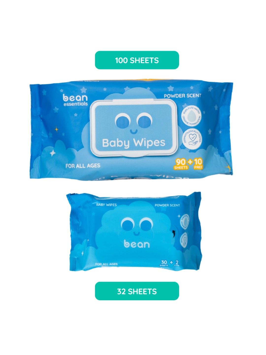 bean Mini Wipes Powder Scent 32 sheets (No Color- Image 3)