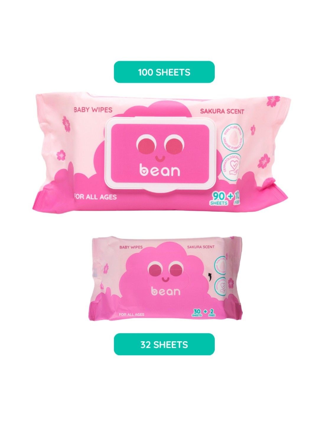bean Mini Wipes Sakura Scent 32 sheets (No Color- Image 3)