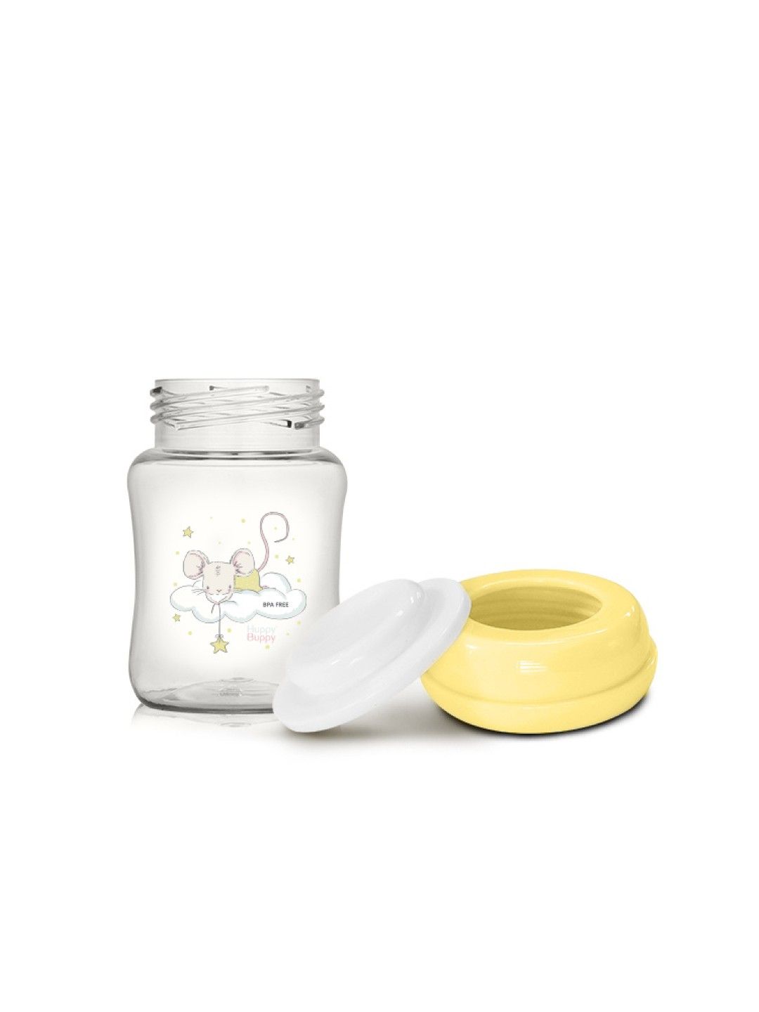 Huppy Buppy Breastmilk Storage Bottle - Wide Neck 6oz (4pcs) (No Color- Image 2)