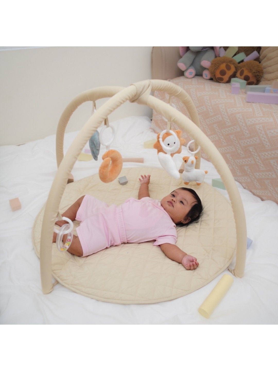 bean Play Mat and Activity Gym - Sand (No Color- Image 3)