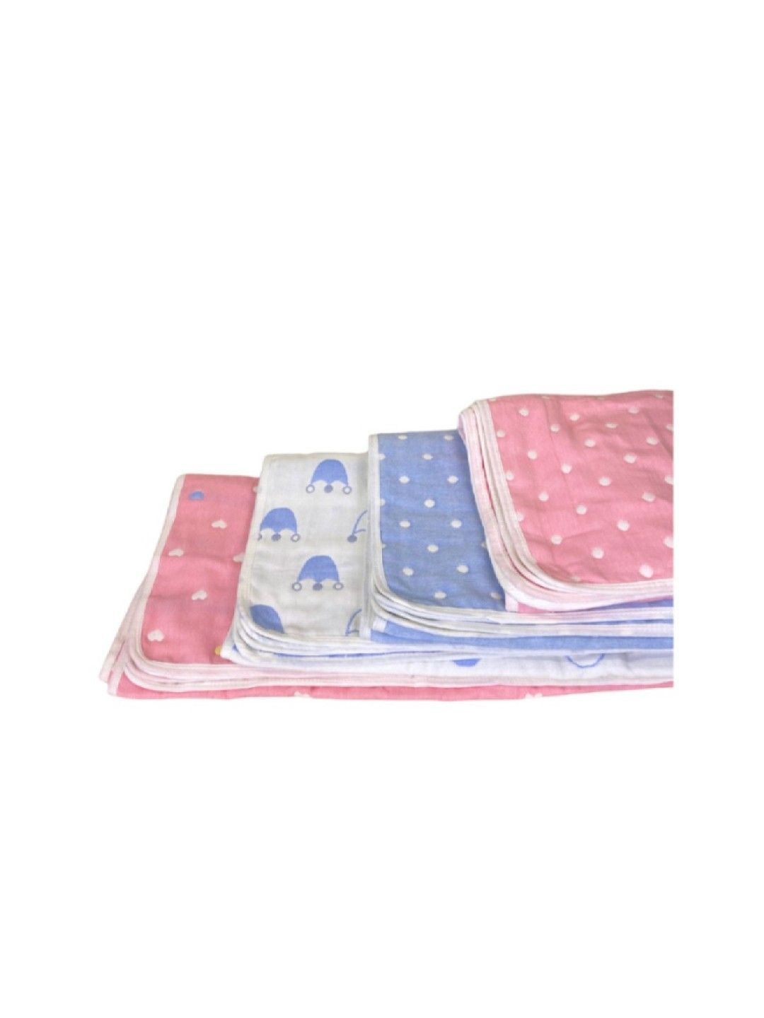 Cottonkind Reversible Blanket - Pink Polka Dot (No Color- Image 3)
