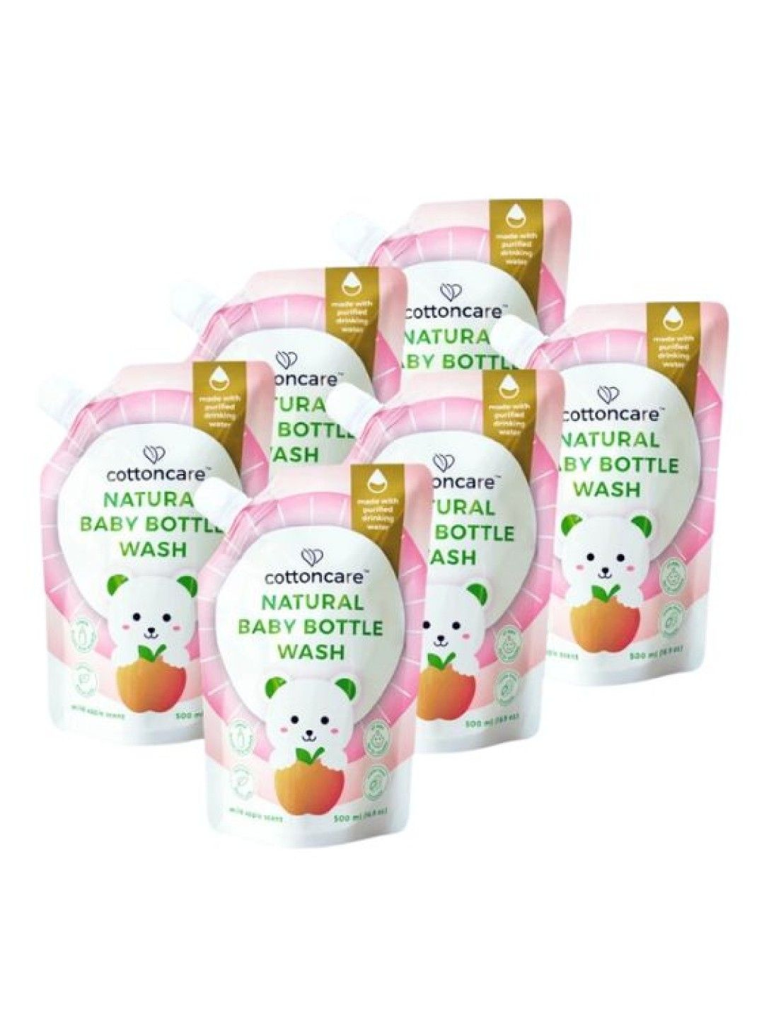 Cotton Central™ Cottoncare™ Natural Baby Bottle Wash Mild Apple scent (3000ml)