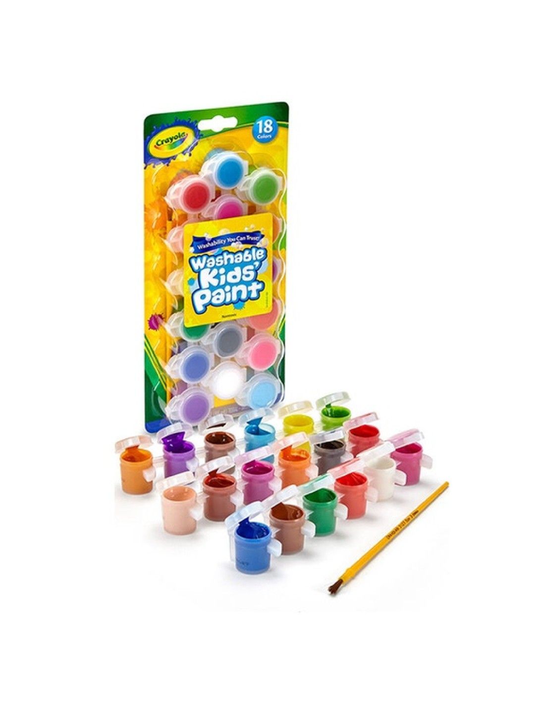 Crayola Washable Kids Paint-Assorted Colors (18 Count) (No Color- Image 3)