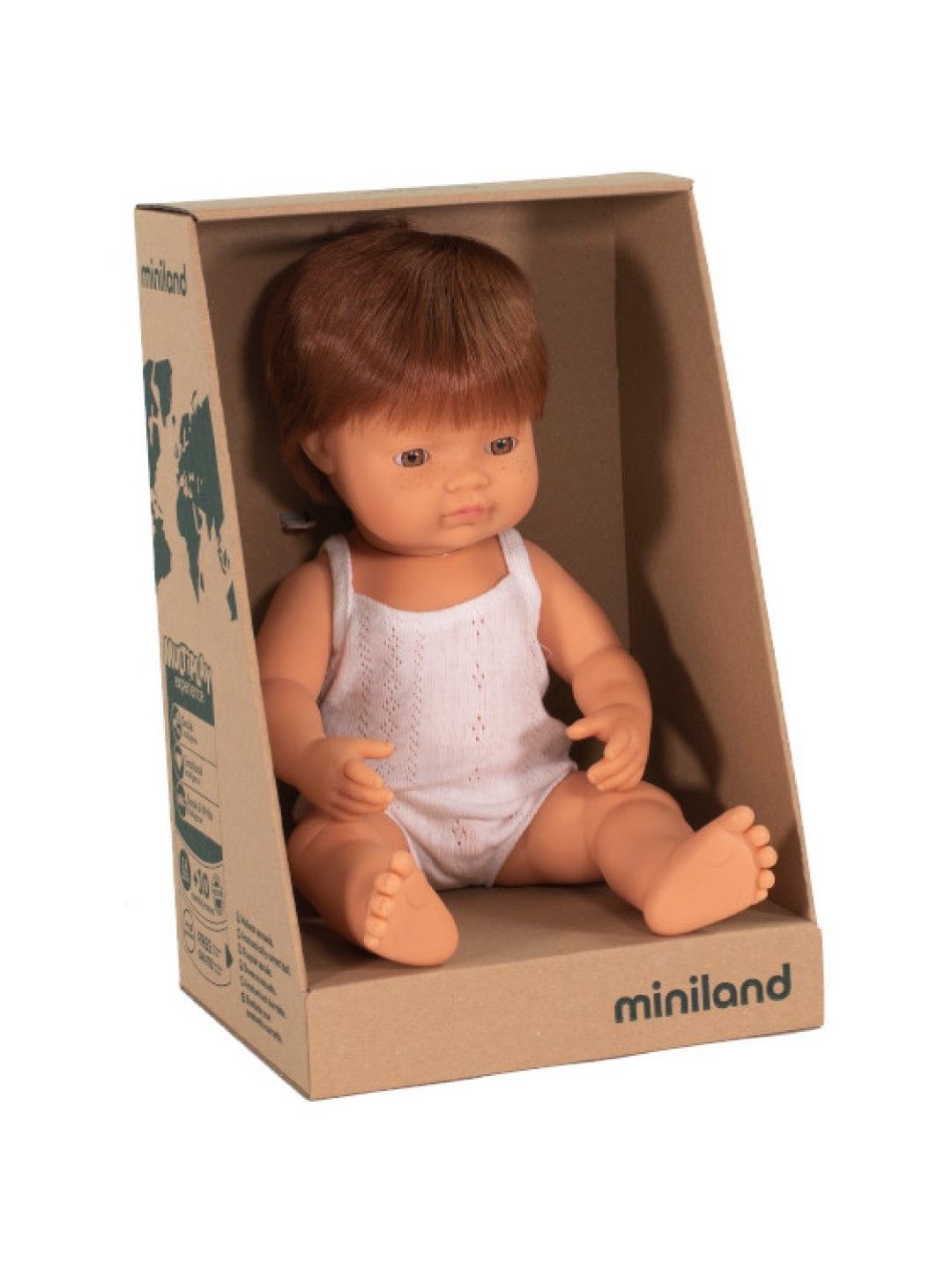 Miniland Dolls Baby Doll Caucasian Redhead Boy (38cm)