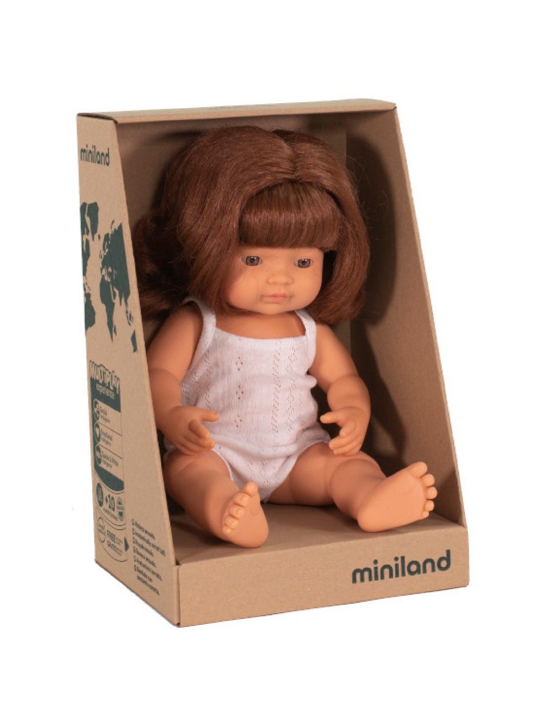 Miniland Dolls Baby Doll Caucasian Redhead Girl (38cm)