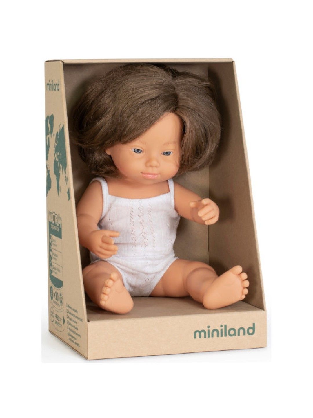 Miniland Dolls Baby Doll Caucasian Girl With Down Syndrome (38cm)