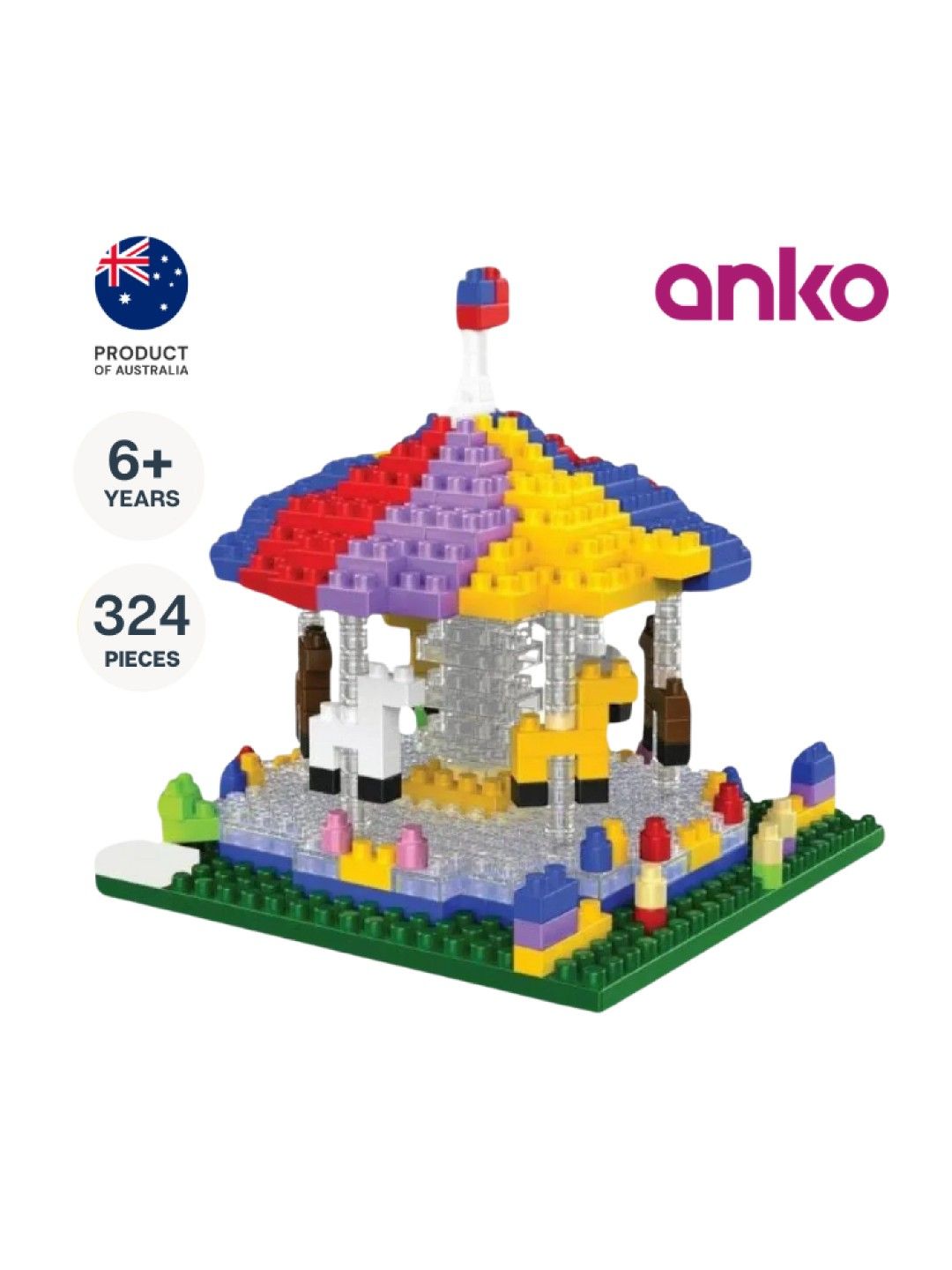 Anko 324-Piece Mini Blocks Set - Carousel