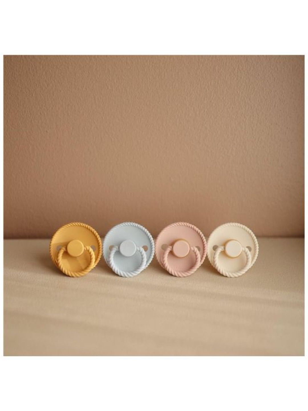 FRIGG Rope Natural Rubber Baby Pacifier (Croissant- Image 3)