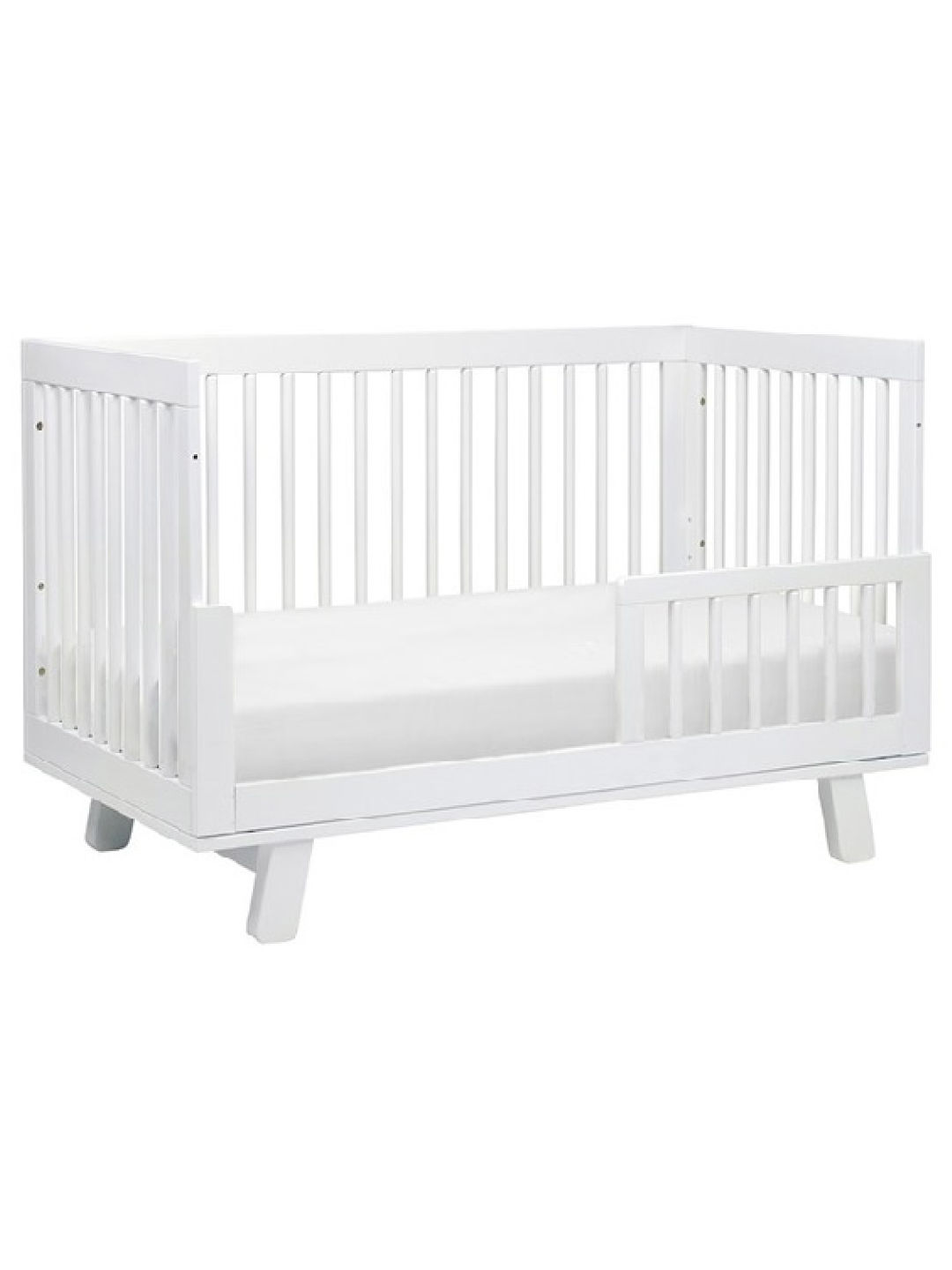 Babyletto Hudson 3-in-1 Convertible Crib with Toddler Bed Conversion Kit (White- Image 2)