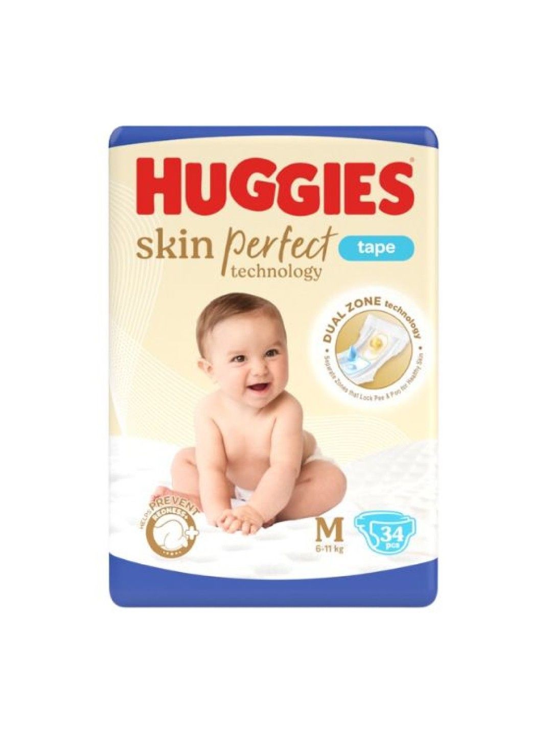 Huggies Skin Perfect Diaper -  Medium  (34 pcs) (No Color- Image 1)