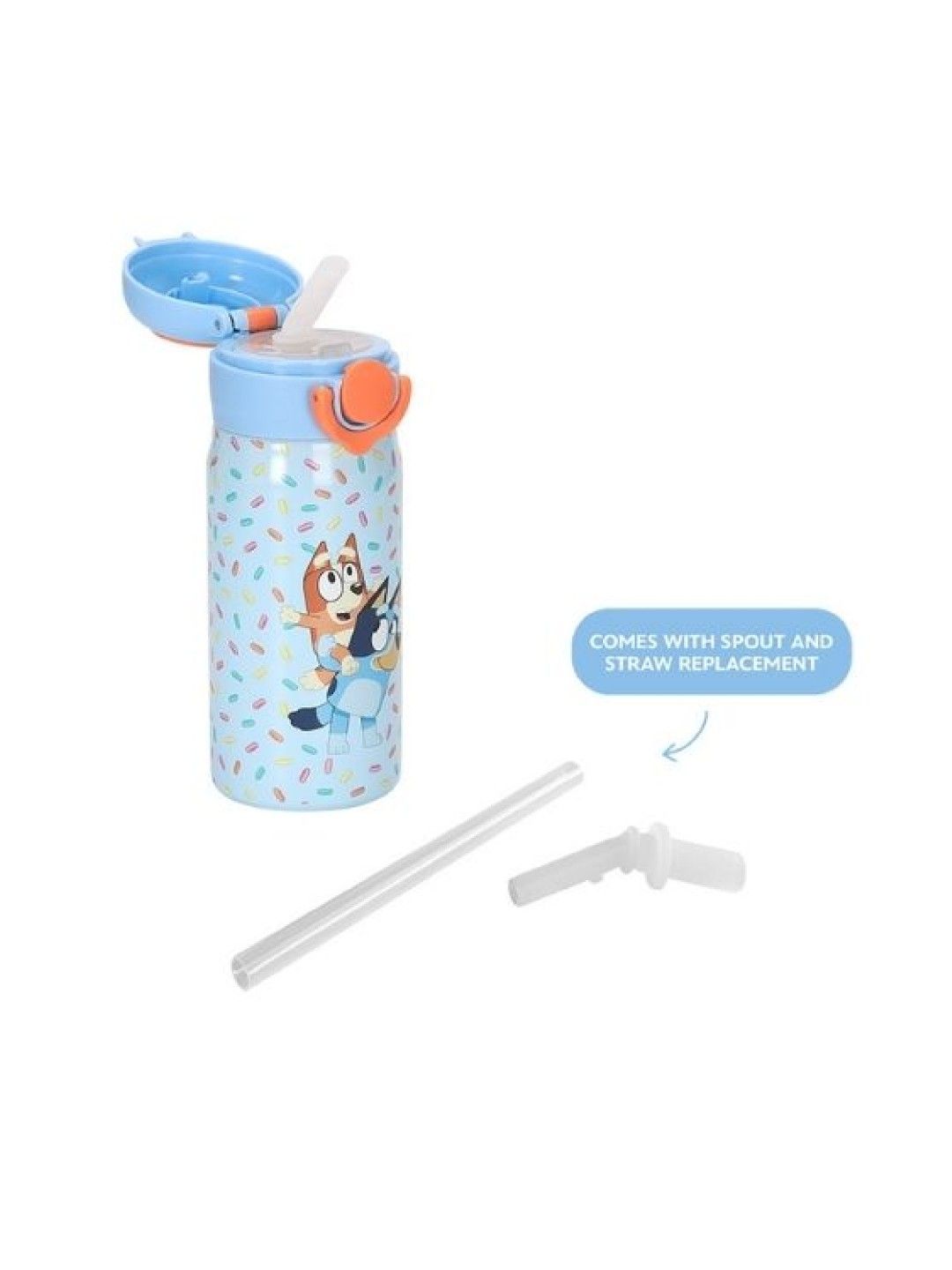 Bluey Totsafe Bluey Stainless Steel Insulated Sippy Bottle 350mL - Splash & Sparkle (No Color- Image 3)