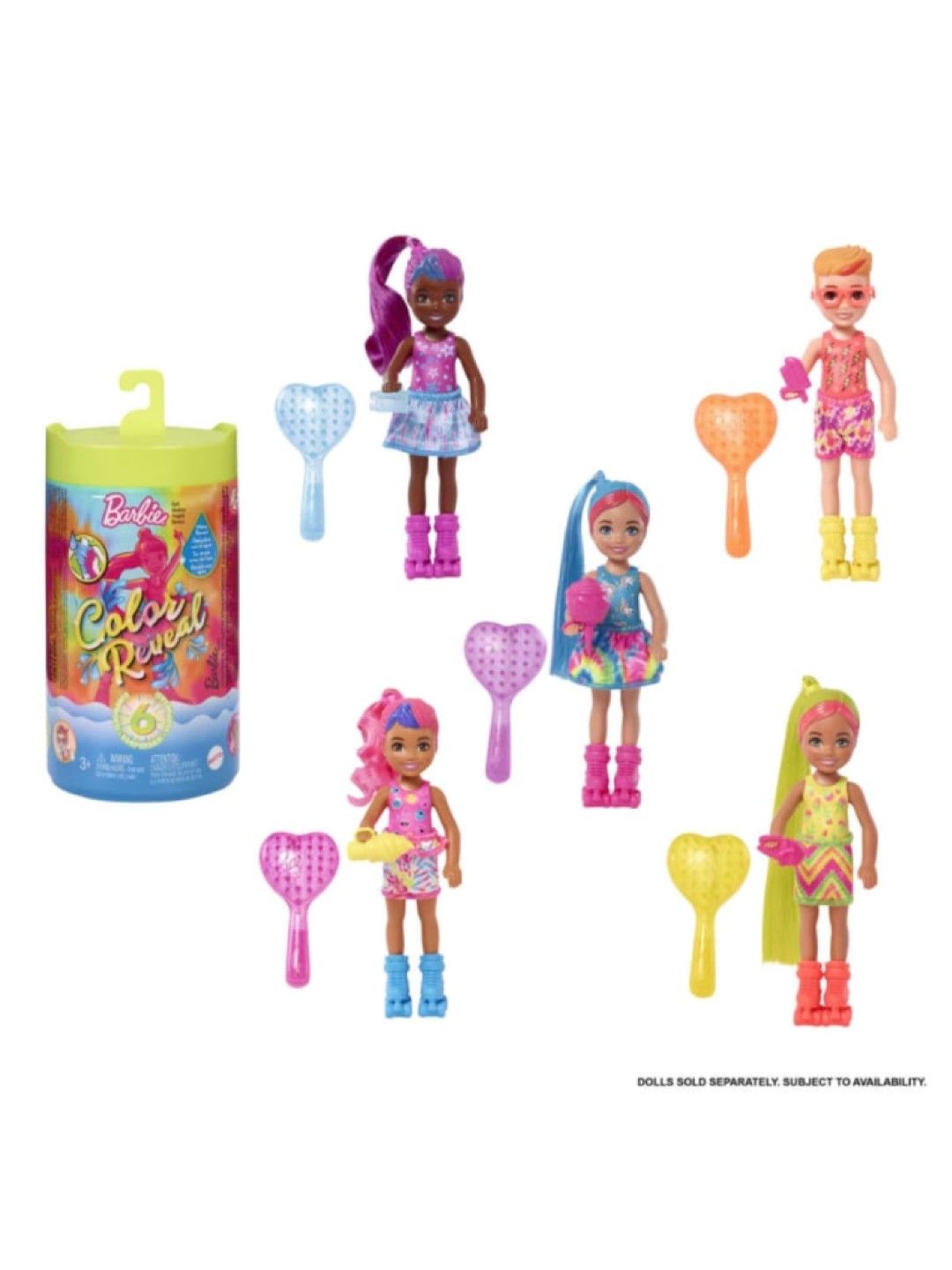 Barbie Chelsea Color Reveal Neon Tie-Dye Series (No Color- Image 2)