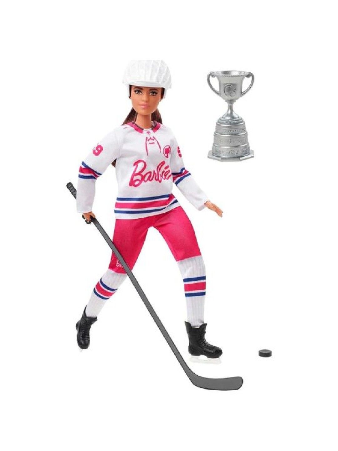 Barbie Winter Sports Hockey Player Brunette Doll (No Color- Image 1)