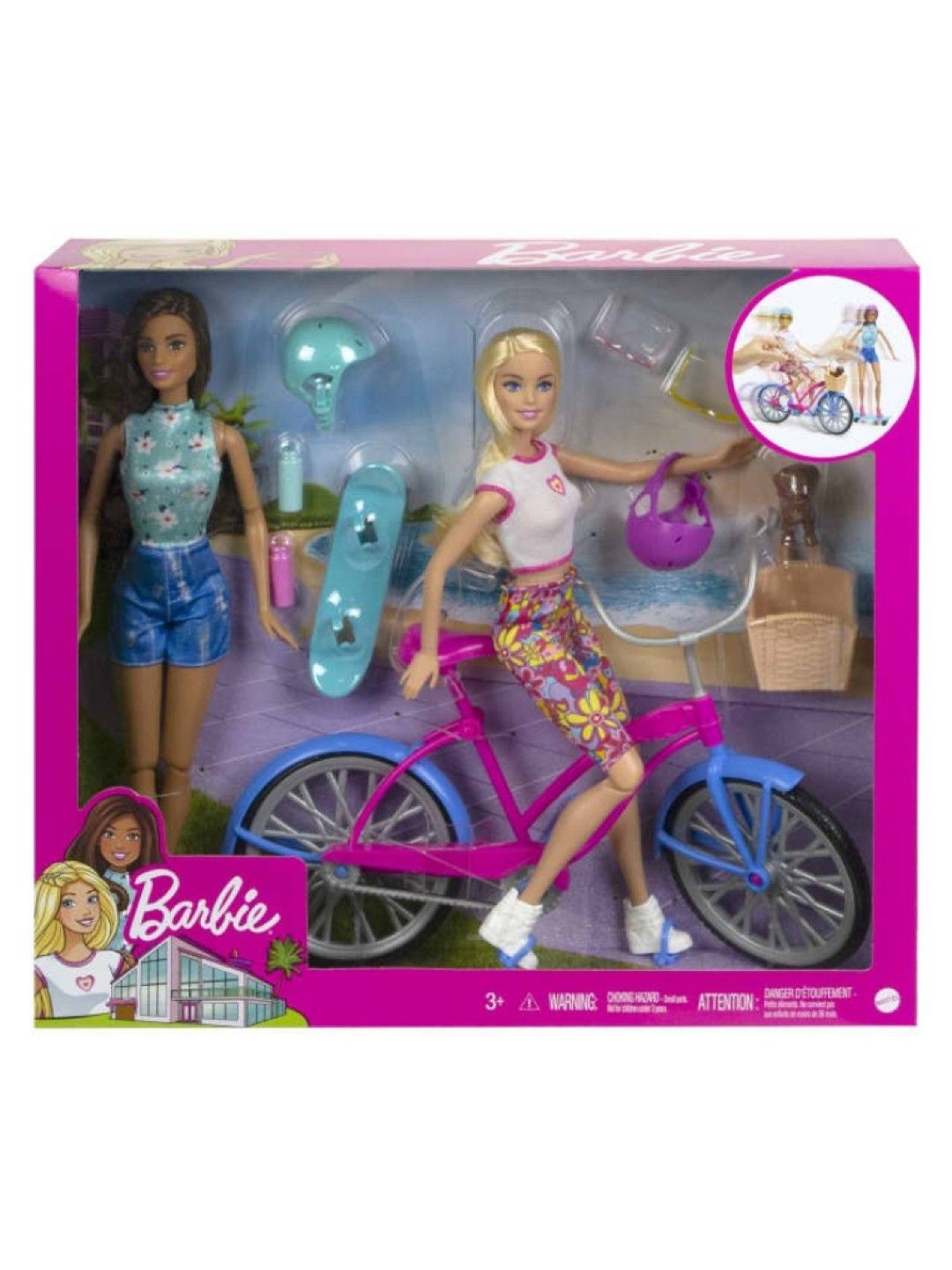 Barbie Outdoor Playset Dolls with Two Dolls and Puppy (No Color- Image 4)