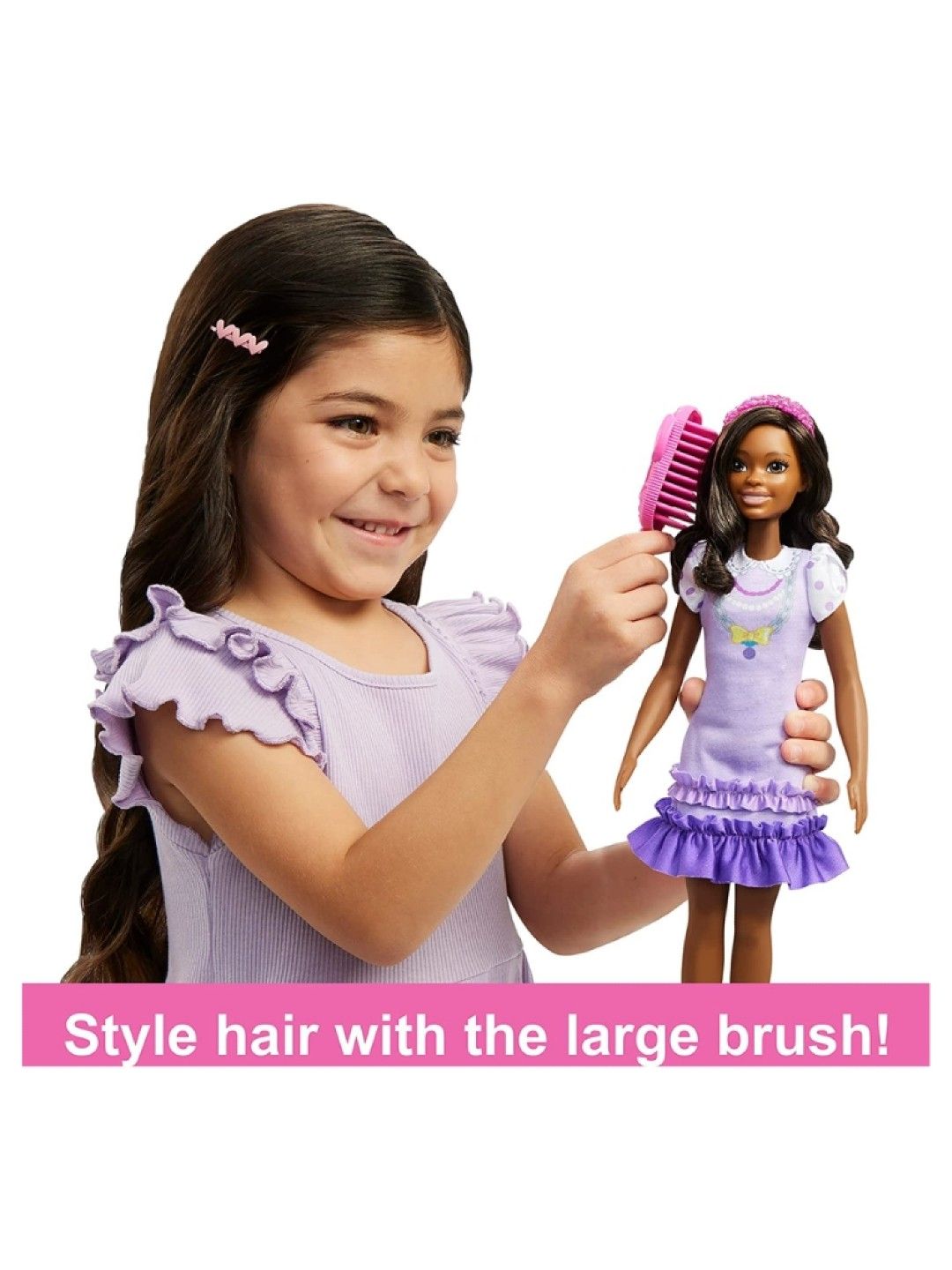 Barbie My First Barbie Brooklyn Doll - Wavy Black Hair (No Color- Image 2)