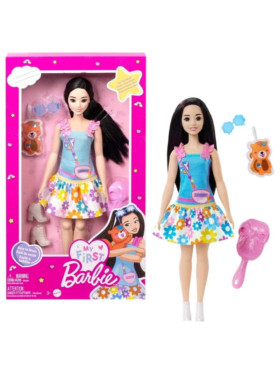 Barbie My First Barbie Renee Doll - Black Hair (No Color- Image 1)