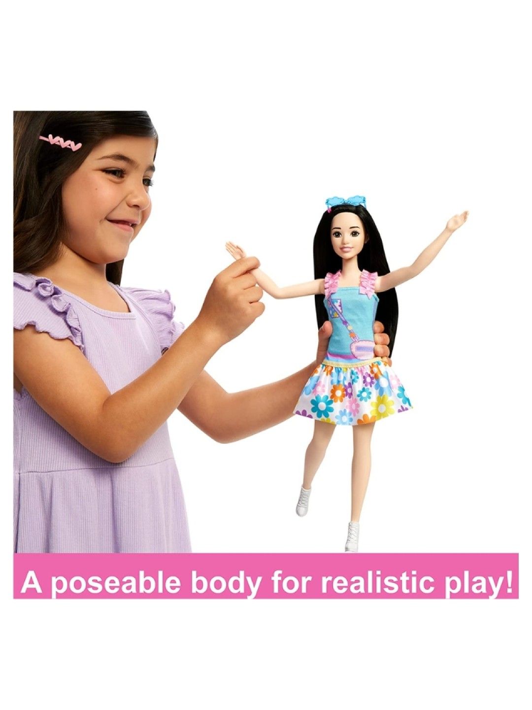 Barbie My First Barbie Renee Doll - Black Hair (No Color- Image 4)