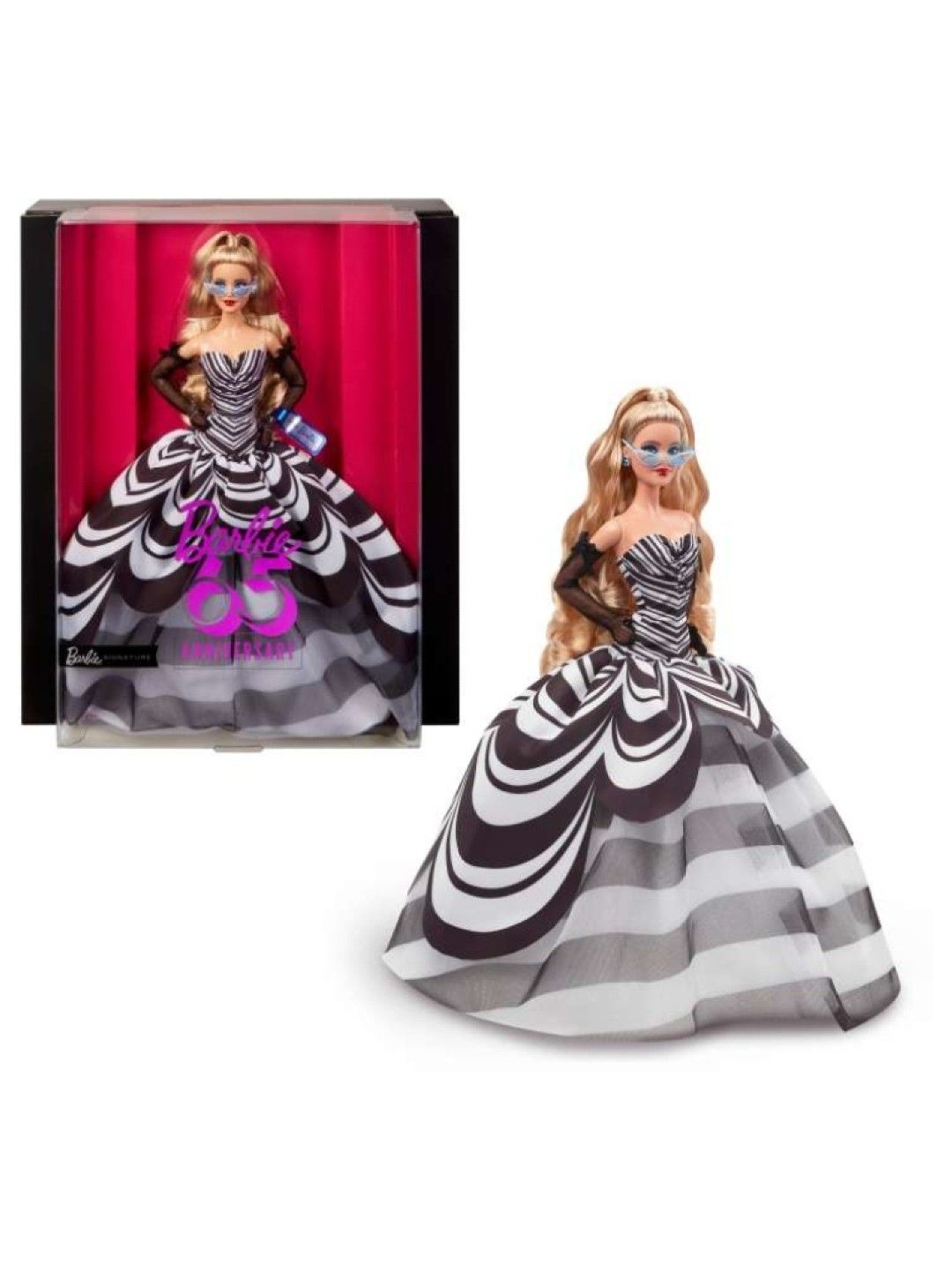 Barbie Signature 65th Anniversary Collectible, Blonde Hair Doll (No Color- Image 1)