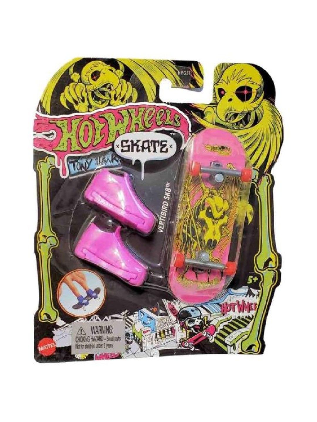 Hot Wheels Skate Neon Bones Finger Tony Hawk Finger Board