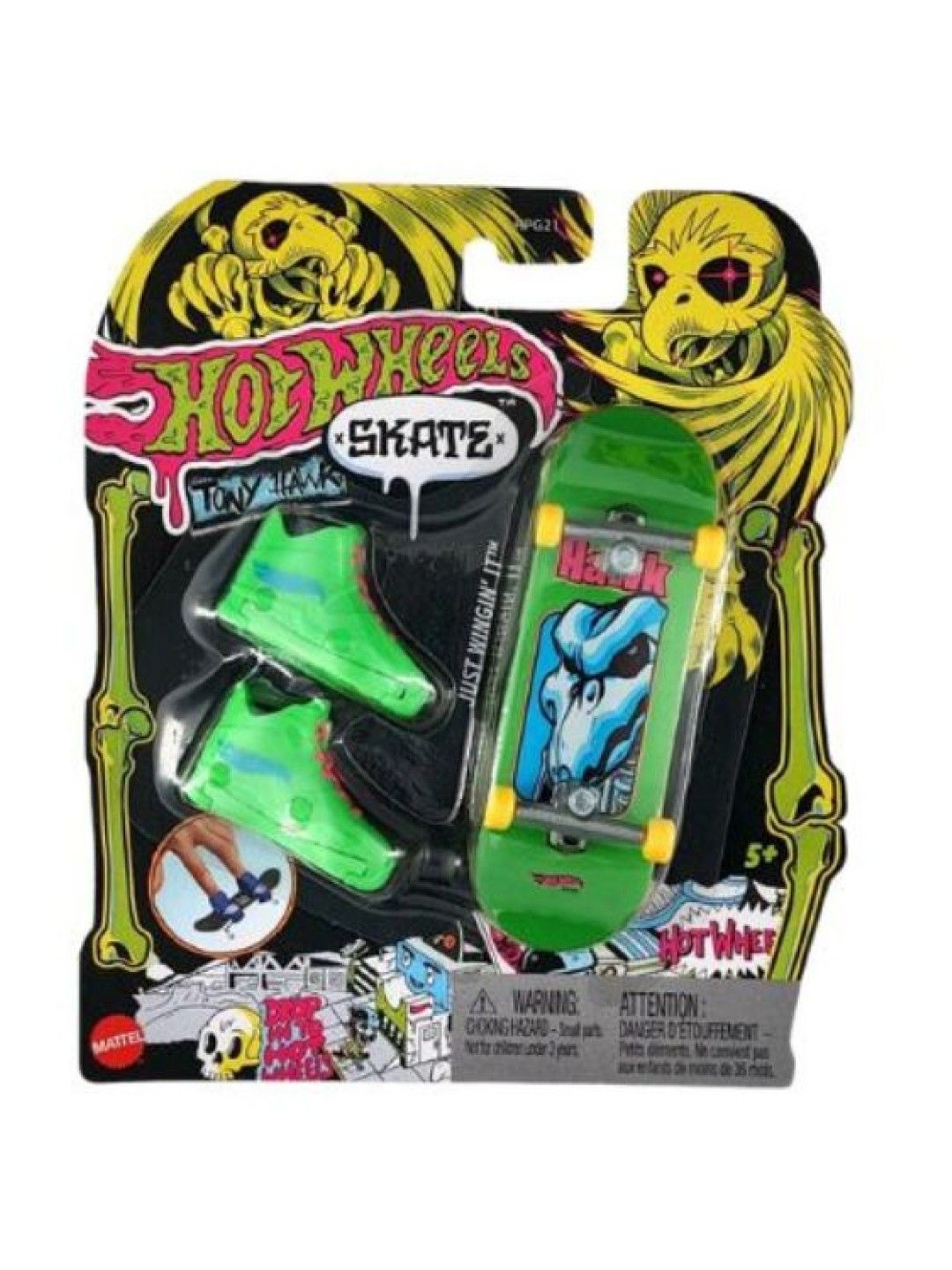 Hot Wheels Skate Neon Bones Finger Tony Hawk Finger Board